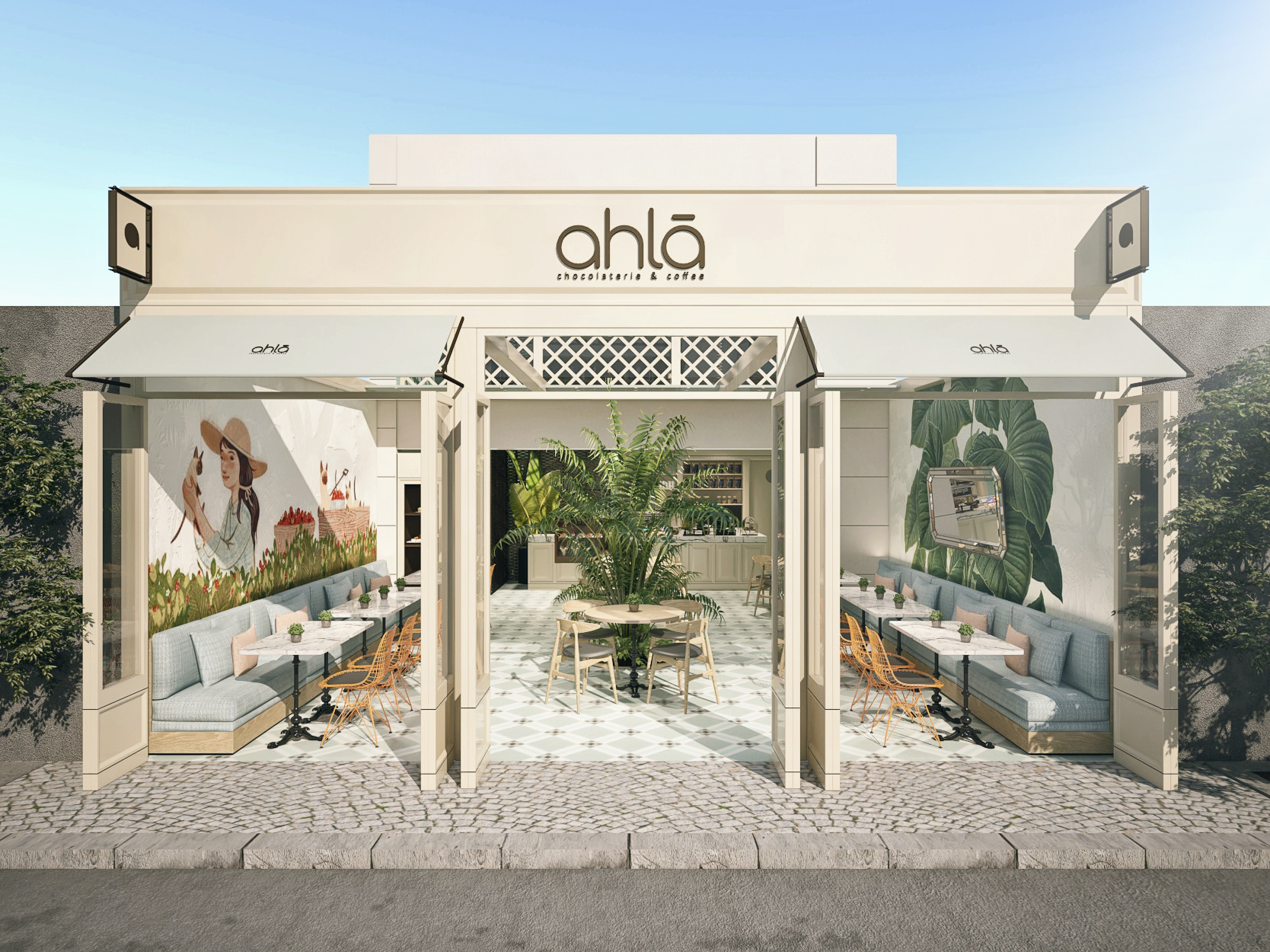 Akbatı Ahla Çikolata Cafe İstanbul Bahçeşehir konsept projesi